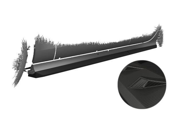 CSR Seitenschweller mit ABE für Audi A7 / S7 C7 (Typ 4G) SS557-M Carbon Look matt strukturiert (keine Lackierung erforderlich)