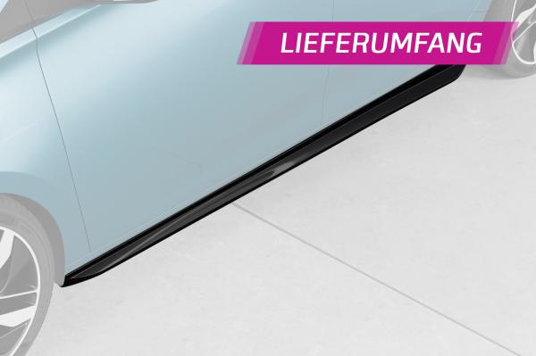 CSR Seitenschweller mit ABE für Renault Zoe SS561-C Carbon Look Hochglanz (keine Lackierung erforderlich)