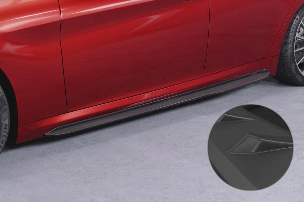 CSR Seitenschweller mit ABE für Alfa Romeo Giulia (Typ 952) SS567-L schwarz matt (Lackierung erforderlich)