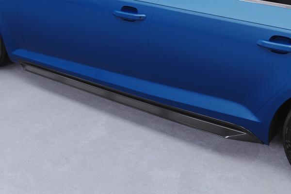 CSR Seitenschweller mit ABE für Audi A4 B9 (Typ 8W) SS572-C Carbon Look glänzend (keine Lackierung erforderlich)