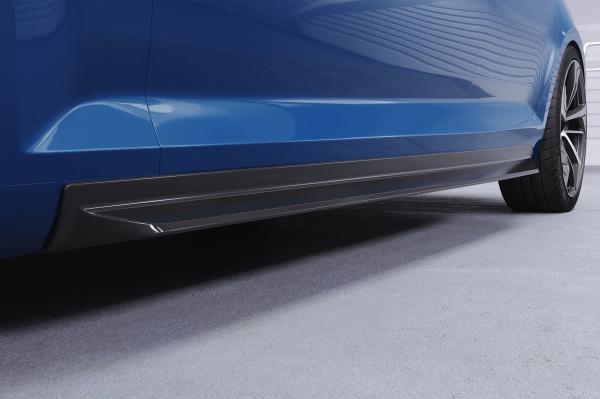 CSR Seitenschweller mit ABE für Audi A4 B9 (Typ 8W) SS572-C Carbon Look glänzend (keine Lackierung erforderlich)