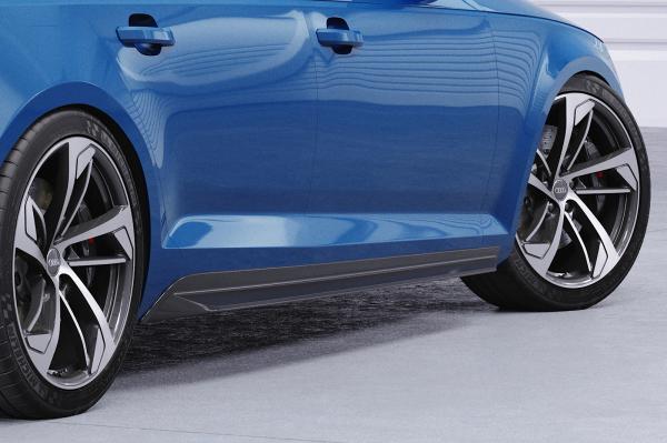 CSR Seitenschweller mit ABE für Audi A4 B9 (Typ 8W) SS572-C Carbon Look glänzend (keine Lackierung erforderlich)