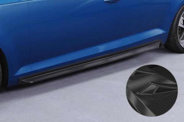 CSR Seitenschweller mit ABE für Audi A4 B9 (Typ 8W) SS572-C Carbon Look glänzend (keine Lackierung erforderlich)