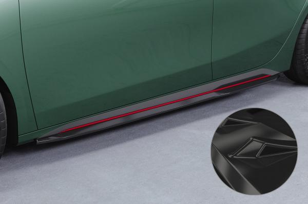 CSR Seitenschweller mit ABE für Kia Pro Ceed (CD) GT SS575-G Glossy schwarz Hochglanz (keine Lackierung erforderlich)