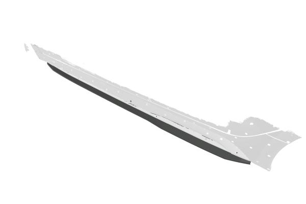 CSR Seitenschweller mit ABE für Kia Pro Ceed (CD) GT SS575-L schwarz matt (Lackierung erforderlich)