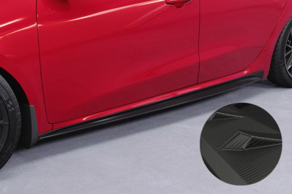 CSR Seitenschweller mit ABE für Kia Ceed / Pro Ceed (JD) GT SS576-M Carbon Look matt strukturiert (keine Lackierung erforderlich)
