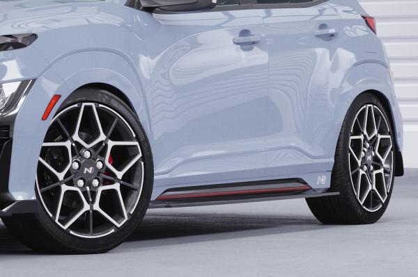 CSR Seitenschweller mit ABE für Hyundai Kona (1.Gen) N/N-Line SS577-S schwarz matt strukturiert (keine Lackierung erforderlich)