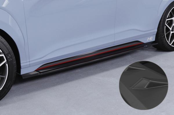 CSR Seitenschweller mit ABE für Hyundai Kona (1.Gen) N/N-Line SS577-L schwarz matt (Lackierung erforderlich)
