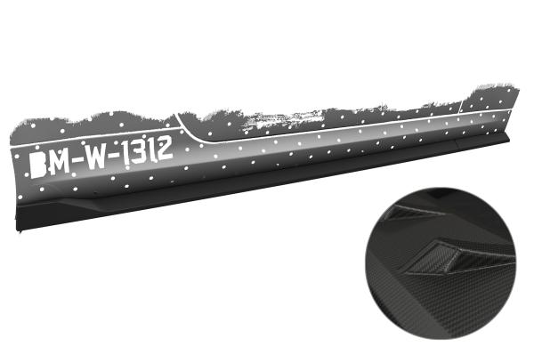 CSR Seitenschweller mit ABE für BMW 6er E63 / E64 SS586-M Carbon Look matt strukturiert (keine Lackierung erforderlich)