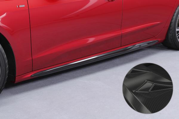 CSR Seitenschweller mit ABE für Audi A7 C8 S-Line / S7 C8 (Typ 4K/F2) SS591-C Carbon Look glänzend (keine Lackierung erforderlich)