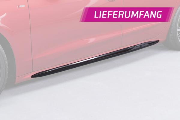 CSR Seitenschweller mit ABE für Audi A7 C8 S-Line / S7 C8 (Typ 4K/F2) SS591-C Carbon Look glänzend (keine Lackierung erforderlich)