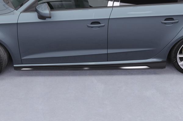 CSR Seitenschweller mit ABE für Audi A3 8V Sportback (kein S / S-Line) SS593-C Carbon Look Hochglanz (keine Lackierung erforderlich)
