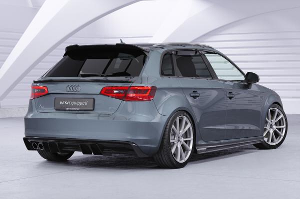 CSR Seitenschweller mit ABE für Audi A3 8V Sportback (kein S / S-Line) SS593-C Carbon Look Hochglanz (keine Lackierung erforderlich)