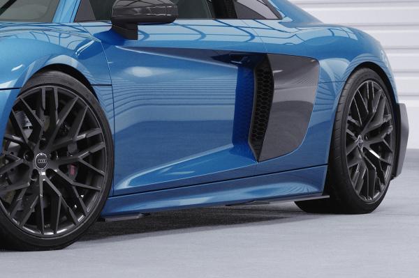 CSR Seitenschweller mit ABE für Audi R8 (Typ 4S) SS599-G Glossy schwarz Hochglanz (keine Lackierung erforderlich)