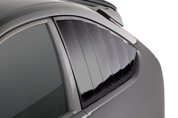CSR Seitenscheibenblenden mit ABE für Ford Focus MK2 3-Türer SSB002-M Carbon Look matt strukturiert (keine Lackierung erforderlich)