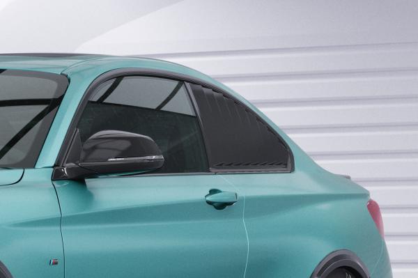 CSR Seitenscheibenblenden mit ABE für BMW 2er F22/F87 Coupe SSB003-M Carbon Look matt strukturiert (keine Lackierung erforderlich)