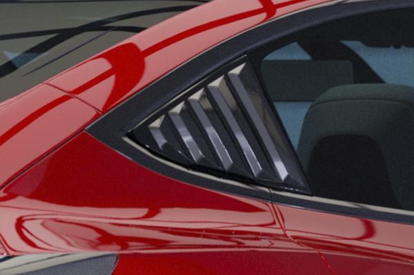 CSR Seitenscheibenblenden mit ABE für Tesla Model 3 SSB005-S Strukturiert schwarz matt (keine Lackierung erforderlich)