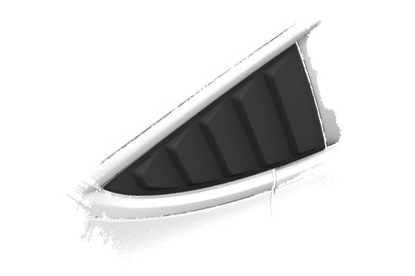 CSR Seitenscheibenblenden mit ABE für Tesla Model 3 SSB005-S Strukturiert schwarz matt (keine Lackierung erforderlich)