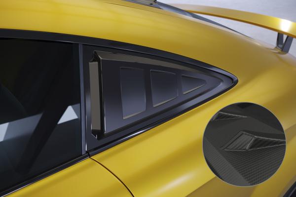 CSR Seitenscheibenblenden mit ABE für Audi TT (8J) Coupe SSB006-M Carbon Look matt strukturiert (keine Lackierung erforderlich)