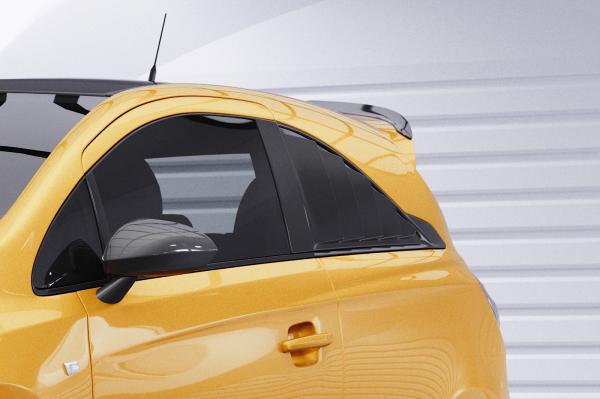 CSR Seitenscheibenblenden mit ABE für Opel Corsa E 3-Türer SSB007-L schwarz matt (Lackierung erforderlich)