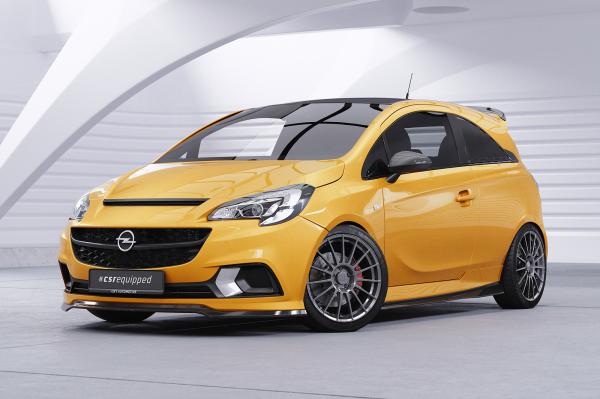 CSR Seitenscheibenblenden mit ABE für Opel Corsa E 3-Türer SSB007-L schwarz matt (Lackierung erforderlich)