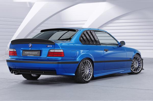CSR Seitenscheibenblenden mit ABE für BMW 3er E36 Coupe SSB010-L schwarz matt (Lackierung erforderlich)