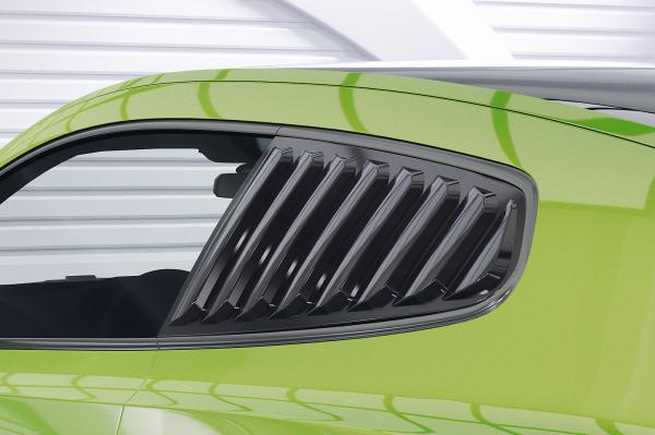 CSR Seitenscheibenblenden mit ABE für VW Scirocco 3 (Typ 13) SSB011-L schwarz matt (Lackierung erforderlich)