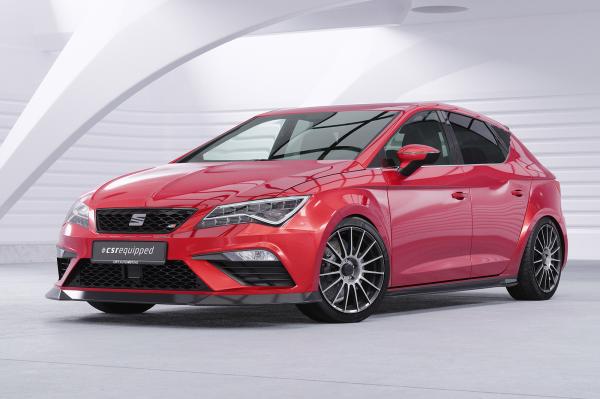 CSR Seitenscheibenblenden mit ABE für Seat Leon 3 (Typ 5F) 5-Türer SSB015-L Lackierung erforderlich (schwarz matt)