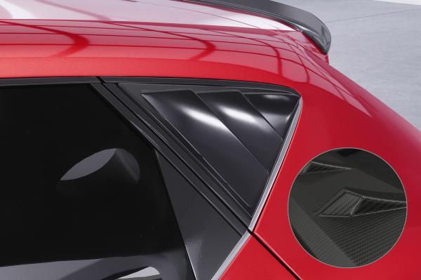 CSR Seitenscheibenblenden mit ABE für Seat Leon 3 (Typ 5F) 5-Türer SSB015-M Carbon Look matt strukturiert (keine Lackierung erforderlich)