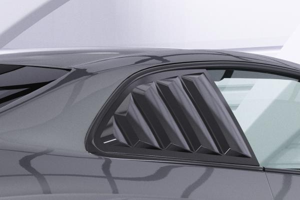 CSR Seitenscheibenblenden mit ABE für Audi A5 / S5 / RS5 (8T) Coupe SSB019-C Carbon Look Hochglanz (keine Lackierung erforderlich)