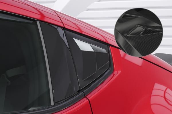 CSR Seitenscheibenblenden mit ABE für Nissan 370Z (Z34) Coupe SSB021-C Carbon Look Hochglanz (keine Lackierung erforderlich)