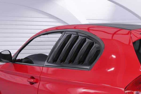 CSR Seitenscheibenblenden mit ABE für BMW 1er E81 SSB022-L schwarz matt (Lackierung erforderlich)