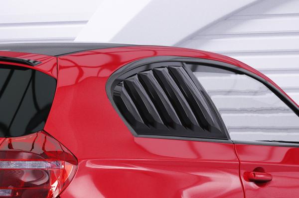 CSR Seitenscheibenblenden mit ABE für BMW 1er E81 SSB022-L schwarz matt (Lackierung erforderlich)