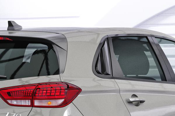 CSR Seitenscheibenblenden mit ABE für Hyundai I30 (PD) Schrägheck SSB024-L schwarz matt (Lackierung erforderlich)