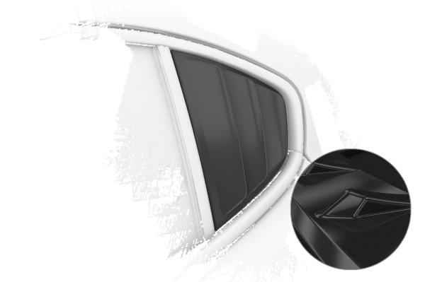 CSR Seitenscheibenblenden mit ABE für Alfa Romeo Giulia (Typ 952) SSB033-G Glossy schwarz Hochglanz (keine Lackierung erforderlich)