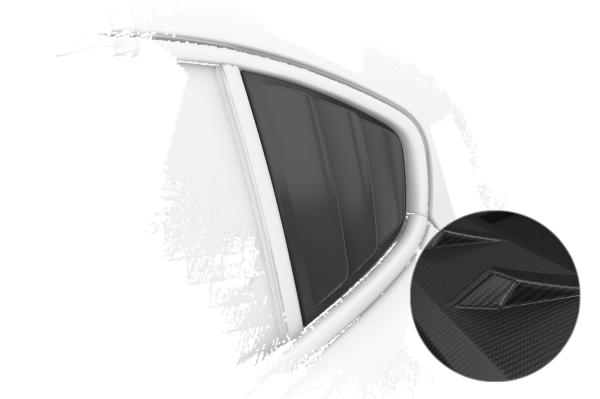 CSR Seitenscheibenblenden mit ABE für Alfa Romeo Giulia (Typ 952) SSB033-M Carbon Look matt strukturiert (keine Lackierung erforderlich)