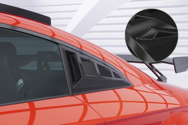 CSR Seitenscheibenblenden mit ABE für Audi TT (FV/8S) Coupe SSB035-G Glossy schwarz Hochglanz (keine Lackierung erforderlich)