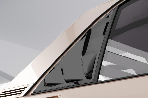 CSR Seitenscheibenblenden mit ABE für Mercedes Benz W201 / 190er Limousine SSB037-S schwarz matt strukturiert (keine Lackierung erforderlich)