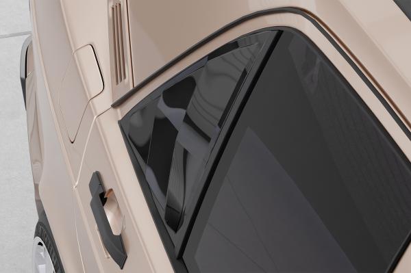 CSR Seitenscheibenblenden mit ABE für Mercedes Benz W201 / 190er Limousine SSB037-S schwarz matt strukturiert (keine Lackierung erforderlich)