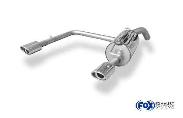 Fox Endschalldämpfer 115x85 Typ 33 rechts/links für Toyota Yaris TS P1 (2001–2005) – Edelstahl, Rohr 63,5 mm, EG-Gutachten