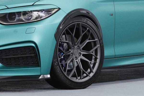 CSR Kotflügelverbreiterung für BMW 2er F22/F23 VB034-M Carbon Look matt strukturiert (keine Lackierung erforderlich)