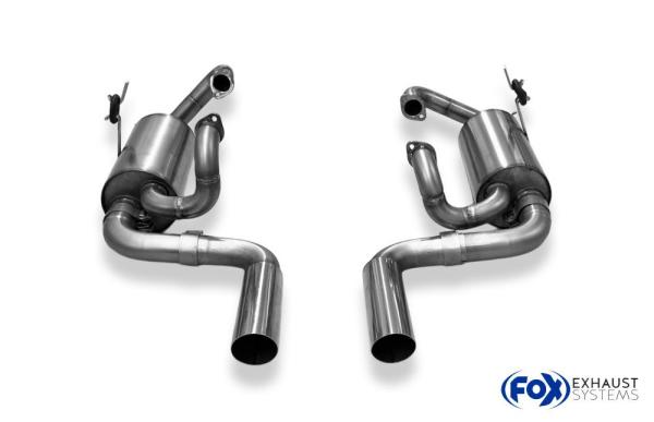 Fox Endschalldämpfer 2x70 Typ 14 mittig für VW Käfer – Edelstahl, ABE