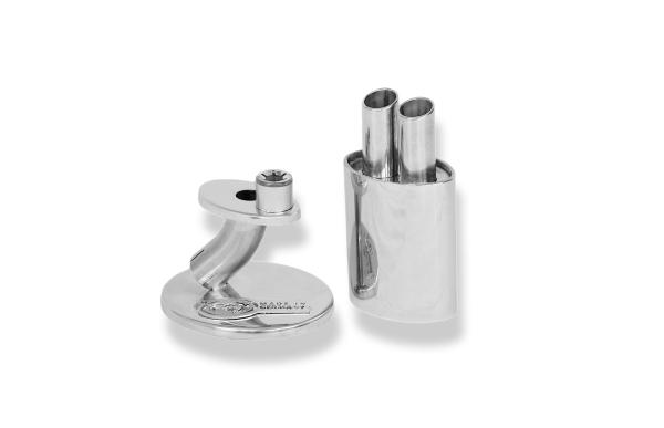 Fox Räucherauspuff Variante 1 – 220x130 mm Endrohr, Edelstahl, inkl. Crottendorfer Räucherkerzen