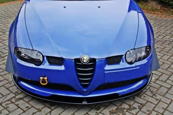 Maxton Design Cup Spoilerlippe Front Ansatz für Alfa Romeo 147 GTA (2002–2010) – ABS Kunststoff schwarz Hochglanz, mit ABE