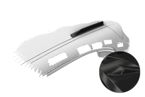 CSR Dachfinnen für Alfa Romeo Stelvio DF018-G Glossy schwarz Hochglanz (keine Lackierung erforderlich)