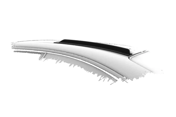 CSR Dachfinnen mit ABE für BMW 3er E46 / M3 E46 Coupe DF035-S Strukturiert schwarz matt (keine Lackierung erforderlich)