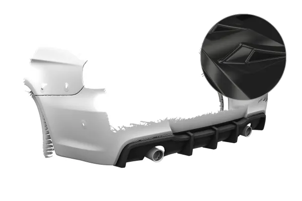 CSR Diffusor | Heckansatz mit ABE für BMW 3er E90 / E91 HA256-G Glossy schwarz Hochglanz (keine Lackierung erforderlich)