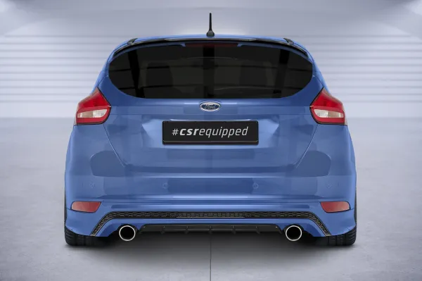 CSR Diffusor | Heckansatz mit ABE für Ford Focus MK3 ST-Line HA299-L schwarz matt (Lackierung erforderlich)