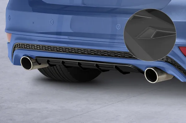 CSR Diffusor | Heckansatz mit ABE für Ford Focus MK3 ST-Line HA299-L schwarz matt (Lackierung erforderlich)