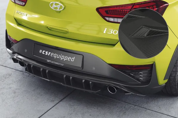 CSR Diffusor | Heckansatz mit ABE für Hyundai I30 (PD) N HA465-M Carbon Look matt strukturiert (keine Lackierung erforderlich)